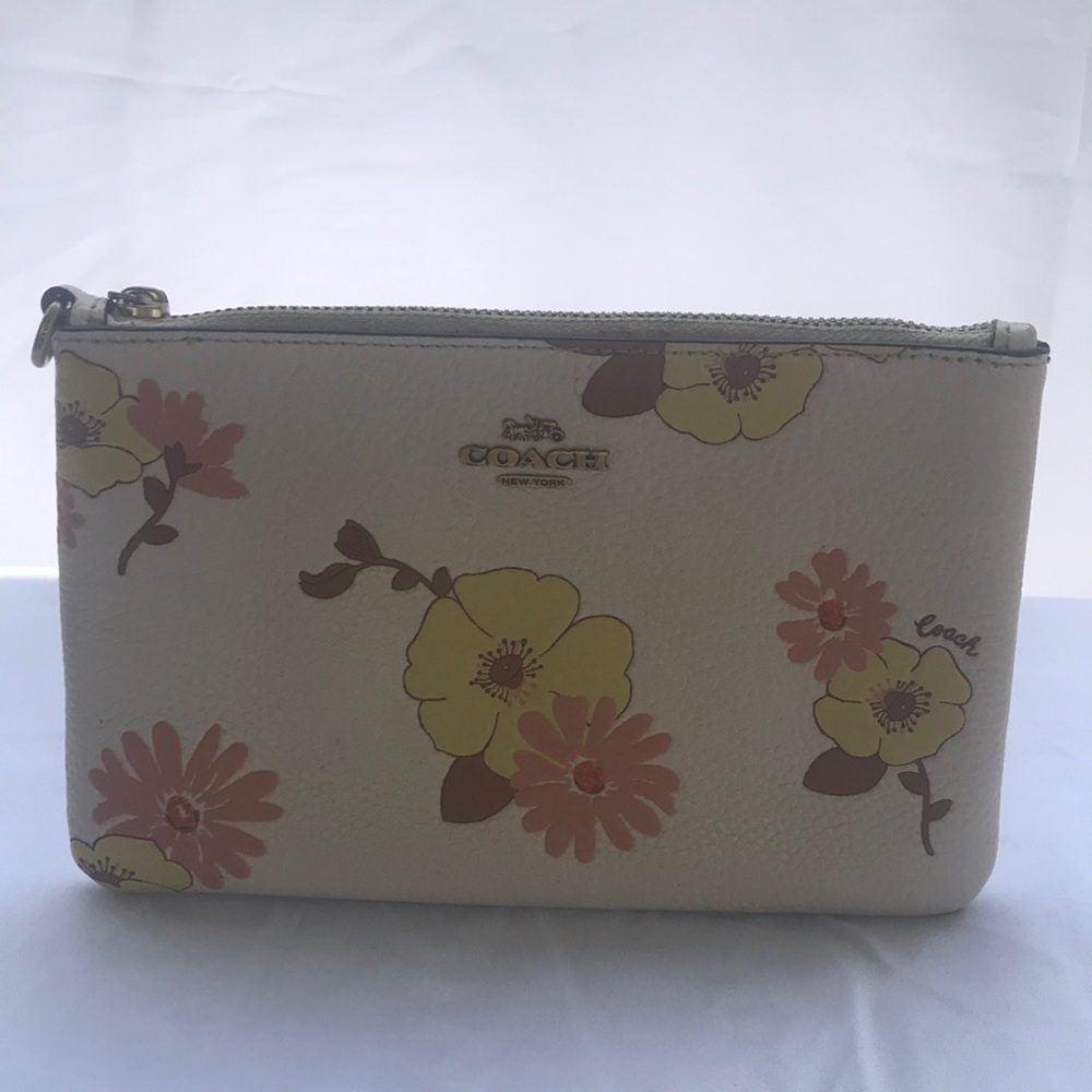 Coach Small Wristlet with Floral Print